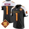 Men’s Washington Commanders 90th Anniversary Patch Vapor Jersey V3 – All Stitched – Black Alternate – Jahan Dotson