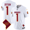Men’s Washington Commanders Washington DC Map Patch Jersey – All Stitched – White – Jahan Dotson