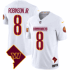 Men’s Washington Commanders Washington DC Map Patch Jersey – All Stitched – White – Robinson Jr.