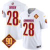 Men’s Washington Commanders 90th Anniversary Patch Vapor Limited Jersey – All Stitched – White – Darrell Green