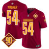 Men’s Washington Commanders 90th Anniversary Patch Vapor Limited Jersey – All Stitched – Burgundy – Bobby Wagner