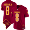 Men’s Washington Commanders Washington DC Map Patch Jersey – All Stitched – Burgundy – Robinson Jr.