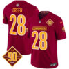 Men’s Washington Commanders 90th Anniversary Patch Vapor Limited Jersey – All Stitched – Burgundy – Darrell Green