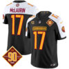 Men’s Washington Commanders 90th Anniversary Patch Vapor Limited Jersey – All Stitched – Black Alternate – Terry McLaurin