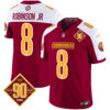 Men’s Washington Commanders 90th Anniversary Patch Vapor Limited Jersey – All Stitched – Burgundy Alternate – Robinson Jr.