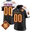 Washington Commanders 90th Anniversary Patch Vapor Custom Jersey V3 – All Stitched – Men – Black Alternate