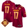 Washington Commanders 90th Anniversary Patch Game Jersey – All Stitched – Burgundy – Terry McLaurin Jersey
