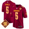 Washington Commanders 90th Anniversary Patch Game Jersey – All Stitched – Burgundy – Jayden Daniels Jersey