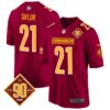 Washington Commanders 90th Anniversary Patch Game Jersey – All Stitched – Burgundy – Sean Taylor Jersey