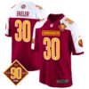 Washington Commanders 90th Anniversary Patch Game Jersey – All Stitched – Burgundy Alternate – Austin Ekeler Jersey