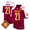 Washington Commanders 90th Anniversary Patch Game Jersey – All Stitched – Burgundy Alternate – Sean Taylor Jersey