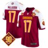 Washington Commanders 90th Anniversary Patch Game Jersey – All Stitched – Burgundy Alternate – Terry McLaurin Jersey