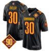 Washington Commanders 90th Anniversary Patch Game Jersey – All Stitched – Black – Austin Ekeler Jersey