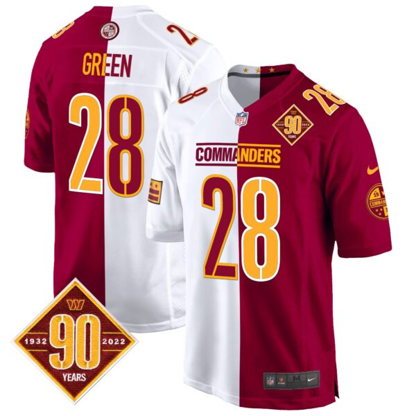 Washington Commanders 90th Anniversary Patch Game Jersey – All Stitched – Half – Darrell Green Jersey