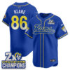 Los Angeles Rams Max Klare 2X Champs Rivalries Vapor Baseball Jersey - All Stitched - Royal