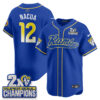 Los Angeles Rams Puka Nacua 2X Champs Rivalries Vapor Baseball Jersey - All Stitched - Royal