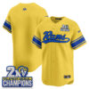 Los Angeles Rams Team 2X Champs Rivalries Vapor Baseball Jersey - All Stitched - Yellow