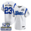 Los Angeles Rams Kyren Williams 2X Champs Rivalries Vapor Baseball Jersey - All Stitched - White