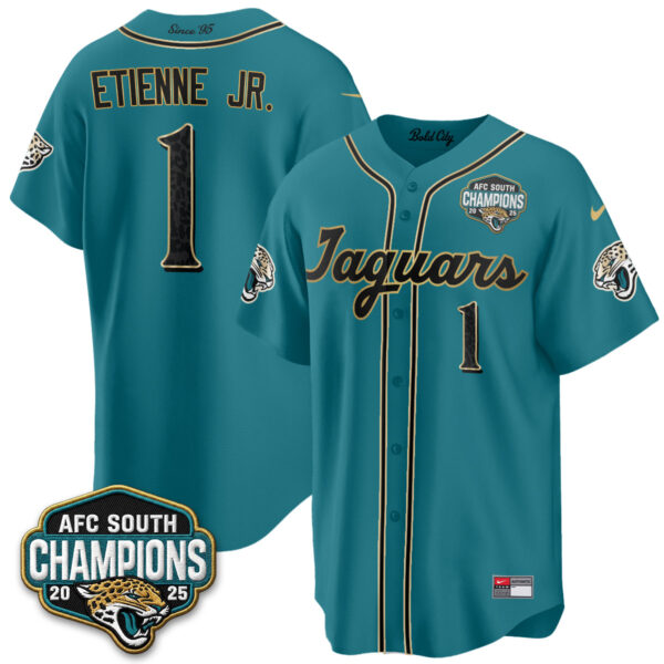 Jacksonville Jaguars Travis Etienne Jr. 2026 Rivalries Vapor Baseball Jersey - All Stitched - Teal