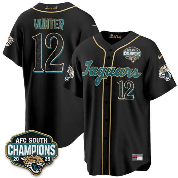 Jacksonville Jaguars Travis Hunter 2026 Rivalries Vapor Baseball Jersey - All Stitched - Black