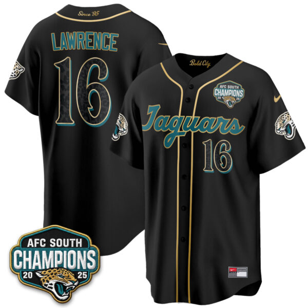 Jacksonville Jaguars Trevor Lawrence 2026 Rivalries Vapor Baseball Jersey - All Stitched - Black