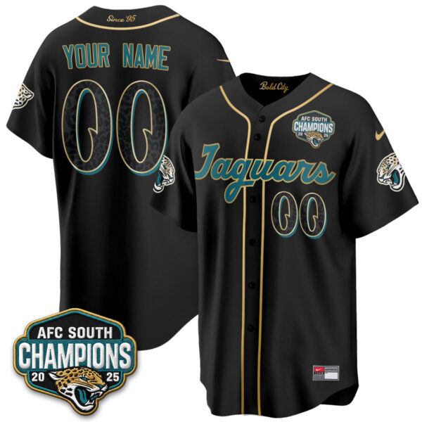 Jacksonville Jaguars 2026 Rivalries Vapor Custom Baseball Jersey - All Stitched - Black