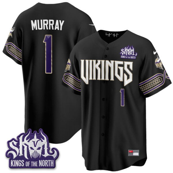 Minnesota Vikings Kyler Murray 2026 Rivalries Edition Vapor Baseball Jersey - All Stitched - Black