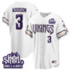 Minnesota Vikings Jordan Addison 2026 Rivalries Edition Vapor Baseball Jersey - All Stitched - White