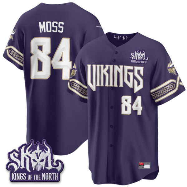 Minnesota Vikings Randy Moss 2026 Rivalries Edition Vapor Baseball Jersey - All Stitched - Purple