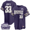 Minnesota Vikings Aaron Jones 2026 Rivalries Edition Vapor Baseball Jersey - All Stitched - Purple