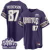 Minnesota Vikings T.J. Hockenson 2026 Rivalries Edition Vapor Baseball Jersey - All Stitched - Purple