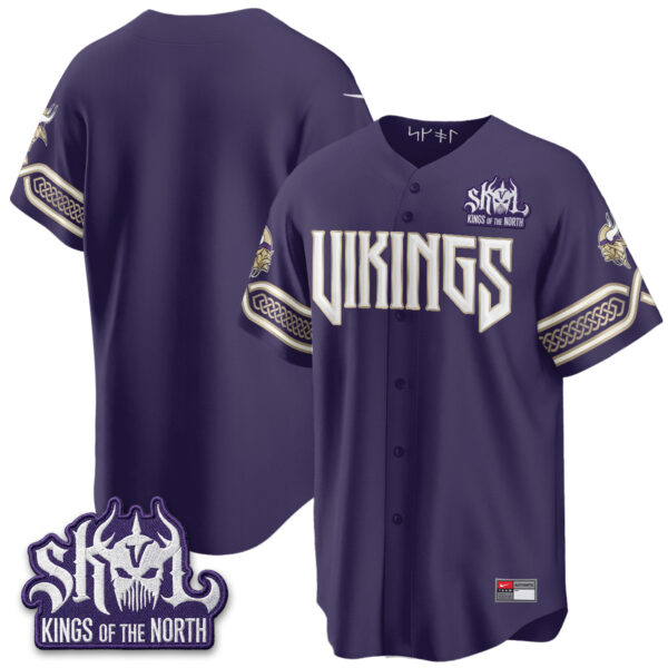 Minnesota Vikings Team 2026 Rivalries Edition Vapor Baseball Jersey - All Stitched - Purple
