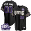 Minnesota Vikings 2026 Rivalries Edition Vapor Custom Baseball Jersey - All Stitched - Black