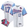 Tennessee Titans Ryan Tannehill 1997 Throwback Limited Cool Baseball Jersey - All Stitched - Blue Sleeves