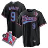 Tennessee Titans Steve Mcnair 1997 Throwback Limited Cool Baseball Jersey - All Stitched - Black