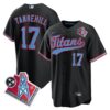 Tennessee Titans Ryan Tannehill 1997 Throwback Limited Cool Baseball Jersey - All Stitched - Black