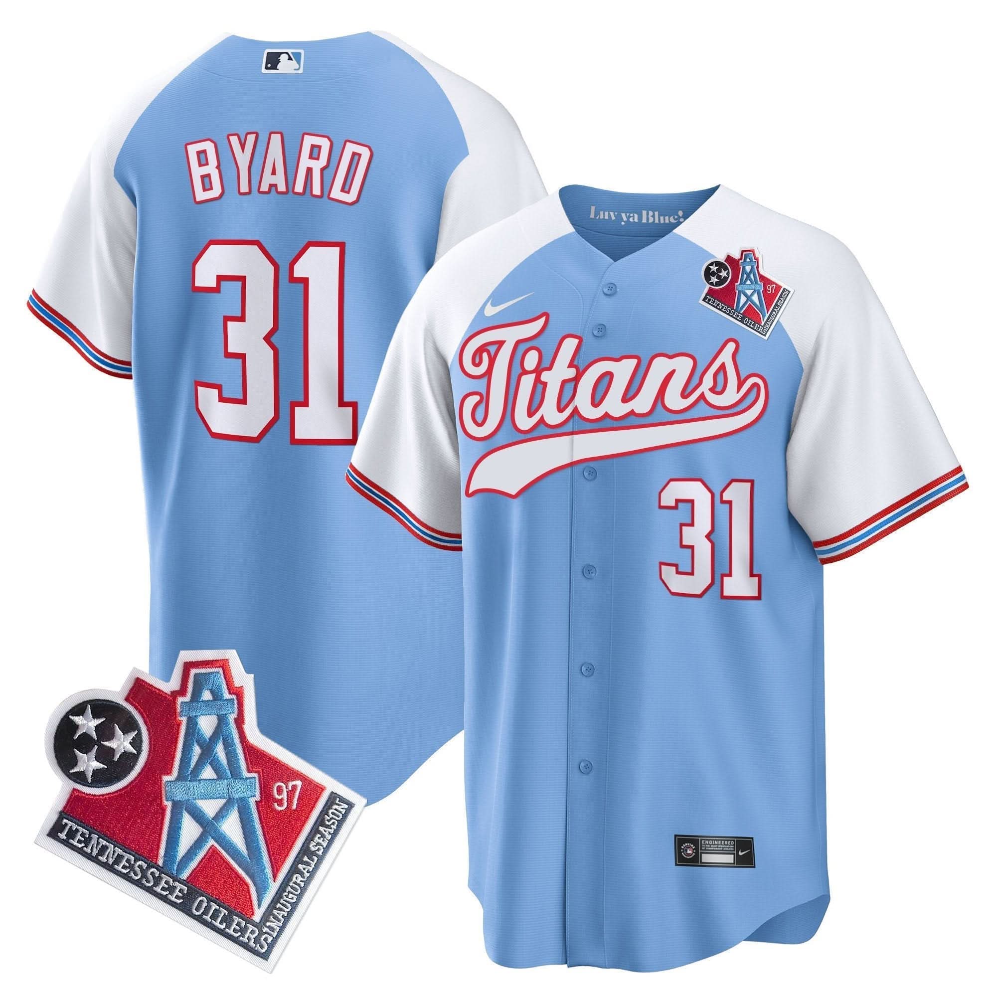 Tennessee Titans Kevin Byard 1997 Throwback Limited Cool Baseball Jersey - All Stitched - Alternate