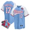 Tennessee Titans Ryan Tannehill 1997 Throwback Limited Cool Baseball Jersey - All Stitched - Alternate