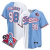 Tennessee Titans Jeffery Simmons 1997 Throwback Limited Cool Baseball Jersey - All Stitched - Split