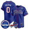 Buffalo Bills Keon Coleman 0 2026 Inaugural Season Patch Baseball Jersey - All Stitched - Royal