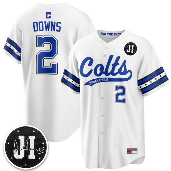 Indianapolis Colts Josh Downs 2026 Rivalries Vapor Baseball Jersey - All Stitched - White