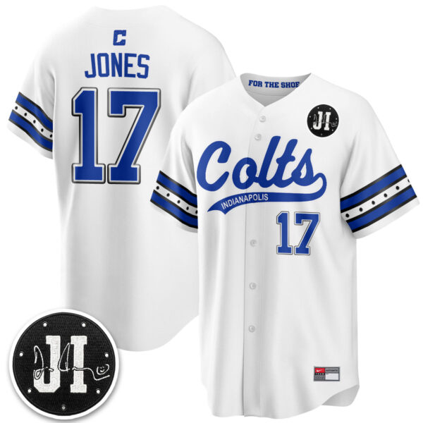 Indianapolis Colts Daniel Jones 2026 Rivalries Vapor Baseball Jersey - All Stitched - White