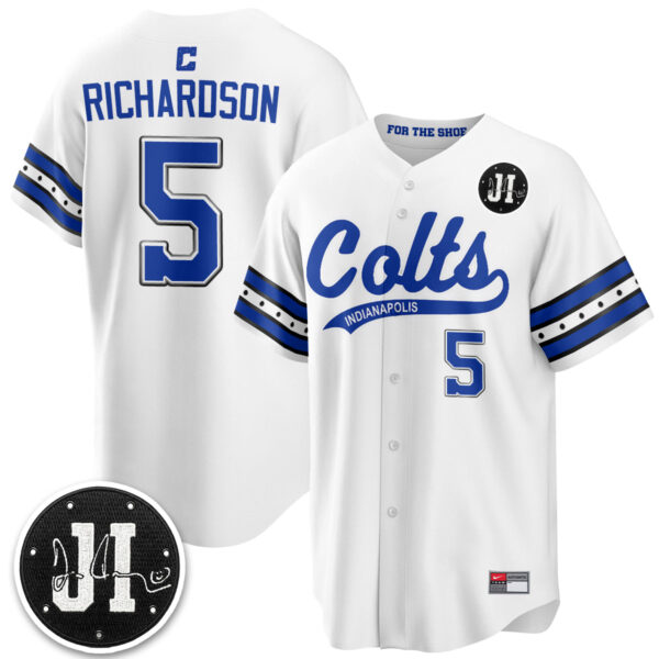 Indianapolis Colts Anthony Richardson 2026 Rivalries Vapor Baseball Jersey - All Stitched - White