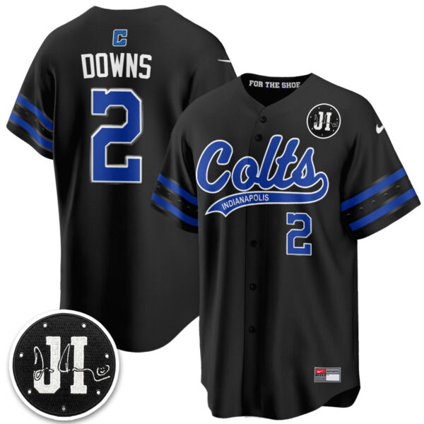 Indianapolis Colts Josh Downs 2026 Rivalries Vapor Baseball Jersey - All Stitched - Black