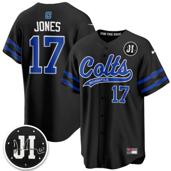 Indianapolis Colts Daniel Jones 2026 Rivalries Vapor Baseball Jersey - All Stitched - Black