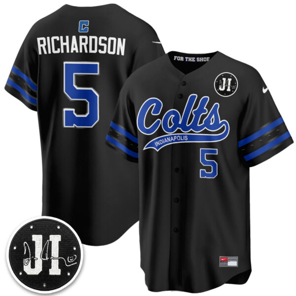 Indianapolis Colts Anthony Richardson 2026 Rivalries Vapor Baseball Jersey - All Stitched - Black