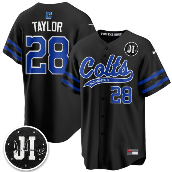 Indianapolis Colts Jonathan Taylor 2026 Rivalries Vapor Baseball Jersey - All Stitched - Black
