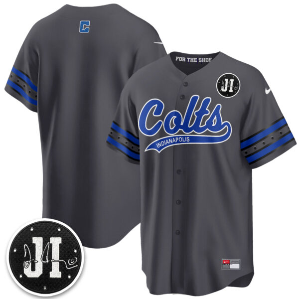 Indianapolis Colts Team 2026 Rivalries Vapor Baseball Jersey - All Stitched - Anthracite