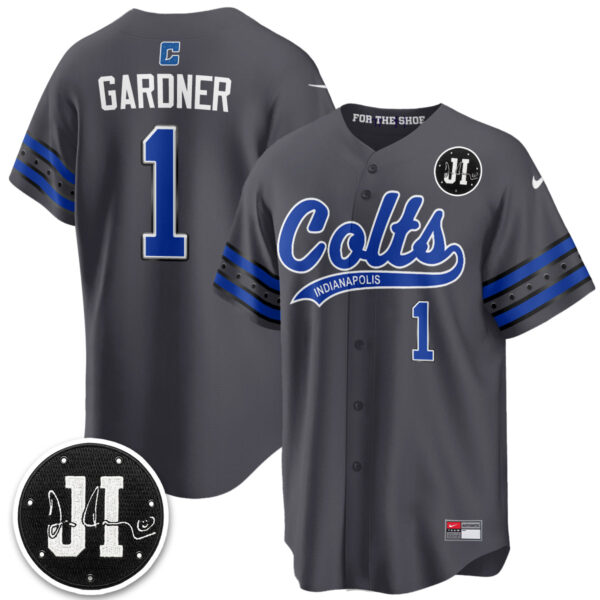 Indianapolis Colts Sauce Gardner 2026 Rivalries Vapor Baseball Jersey - All Stitched - Anthracite