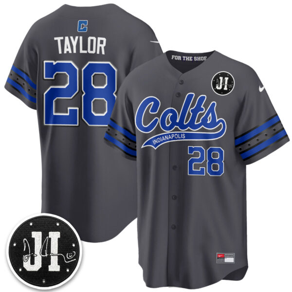 Indianapolis Colts Jonathan Taylor 2026 Rivalries Vapor Baseball Jersey - All Stitched - Anthracite